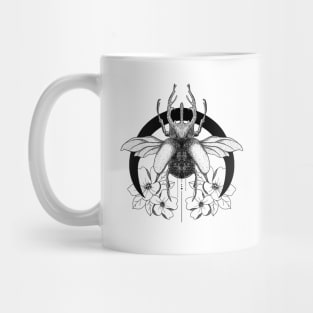 Floral Stag beetle Mug